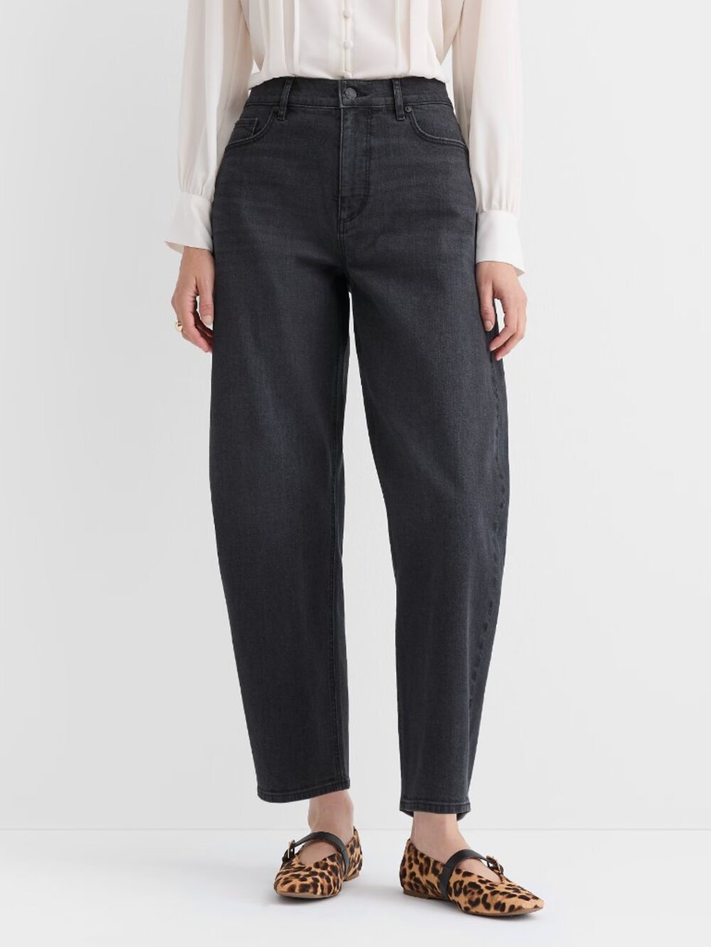 Loft NWT High Rise Barrel Jeans size 27/4 - Picture 2 of 13